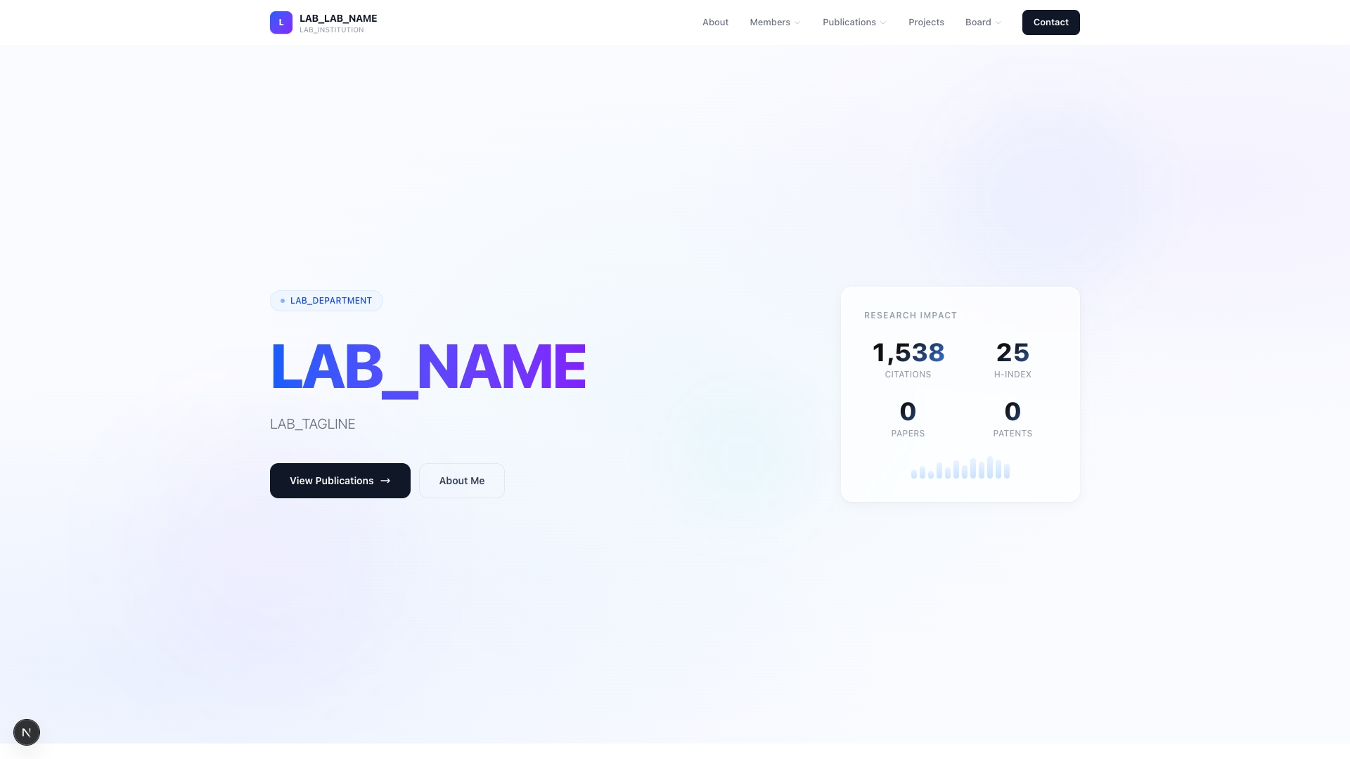 Minimal 템플릿 미리보기